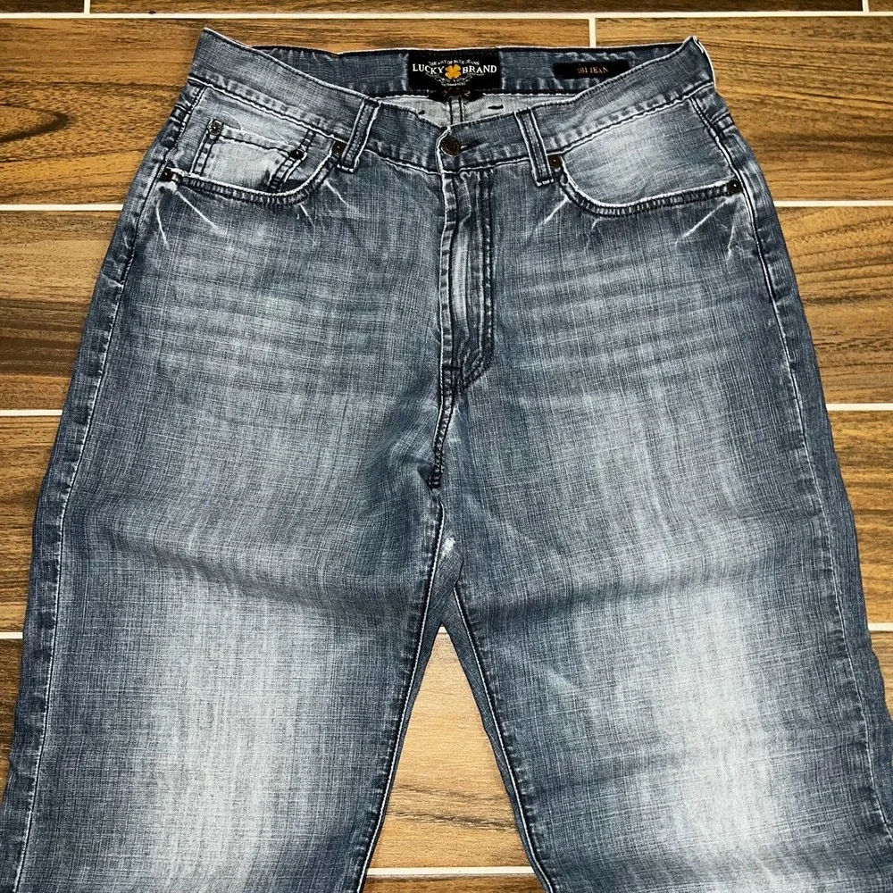 Y2K Lucky Brand Mens To Touch To Die Denim Blue Straight 181 Jeans Size 32x32